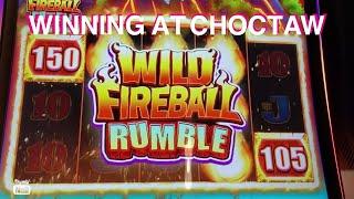 WINNING HURTS- WILD FIREBALL RUMBLE SLOT AT CHOCTAW #choctaw #slots #casino