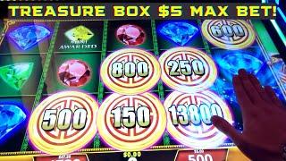TREASURE BOX $5 MAX BET Feature PAID OFF for once!