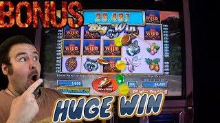 Cascade Mountain Live Play BONUS and HUGE WIN FREE SPINS WMS Max Bet Slot Machine