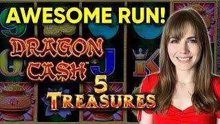 I Tried Something different And It Worked! Awesome Run On 5 Treasures and Dragon Cash Slot Machines!