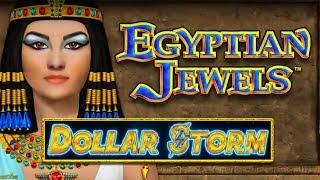 NEW GAME! BIG WIN on EGYPTIAN JEWELS DOLLAR STORM SLOT POKIE BONUSES - PECHANGA