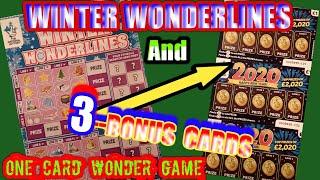 Winter Wonderlines..and ...3X Bonus Scratchcards...in Our One Card Wonder Game