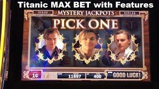 Live Play on Titanic at Max Bet $4.00 with many Mystery Features Slot Machine The Cosmopolitan