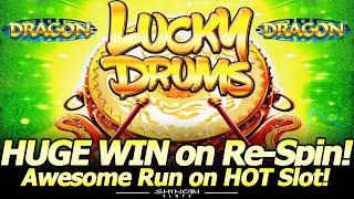 HUGE WIN! Konami Saves The Day! Awesome Winning Session in NEW Lucky Drums Slot @Yaamava Casino!