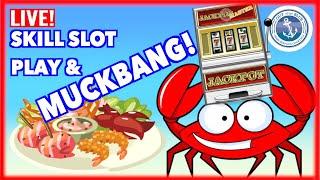 LIVE • Seafood Mukbang • Skill Slot Play •