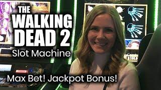 Walking Dead 2 Slot Machine! Max Bet!! Free Spins and Jackpot Bonuses!!!