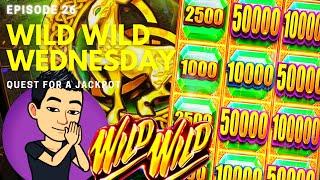 WILD WILD WEDNESDAY! QUEST FOR A JACKPOT [EP 26]  WILD WILD EMERALD Slot Machine (Aristocrat)