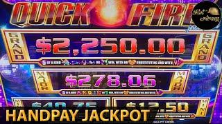 ️2ND GRAND JACKPOT️QUICK FIRE SLOT | THE BONUS WAS BAD BUT THEN IT SURPRISED ME WITH HUGE HANDPAY