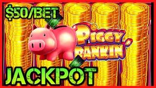HIGH LIMIT Lock It Link Piggy Bankin' JACKPOT HANDPAY $50 BONUS ROUND Slot Machine Casino