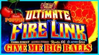 Cherry Poppin Monday! Ultimate Fire link Slot machine, Give me Big Balls..