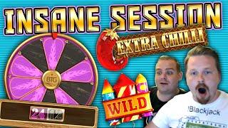 Nerve Wracking Extra Chilli Session with a lot of 24 spins and Big Wins.