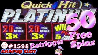 Jackpot Ultimate Sevens PHARAOHS Slot, Quick Hit Platinum Retrigger Bonus in Las Vegas 赤富士スロット