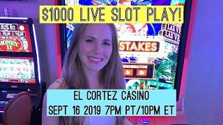 Live Slot Play! $1000 Starting Bankroll!! Sept 16 2019