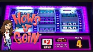 Double Diamond 5 Line Slot Machine  & Rakin' Bacon  - Live Play Las Vegas