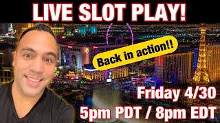 LIVE Slot Play w/ King Jason!!  Friday, 4/30 5pm Pacific / 7pm Central / 8pm Eastern!  EEEEE!!!