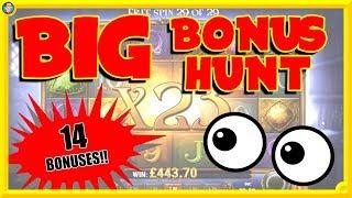 BIGGGGG BONUS HUNT 14 BONUSES!!