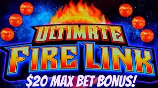 High Limit Ultimate Fire Link Slot Machine $20 Max Bet Bonus | Live Slot Play | SE-5 | EP-24