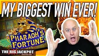 MY BIGGEST WIN EVER on Pharaohs Fortune Slots!  Retrigger Jackpot! | The Big Jackpot