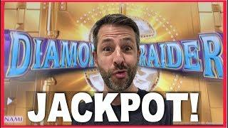 HANDPAY TIME!!  Diamond Raider has HUUUGE POTENTIAL! Slot Machine JACKPOT & big wins!!
