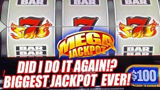 OMG! CAN WE DO IT AGAIN ON THIS HIGH LIMIT BLAZING 777 SLOT MACHINE?