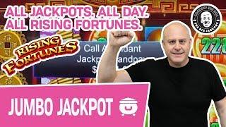 All JACKPOTS.  All DAY.  All RISING FORTUNES Slots. Marvelous Medley!