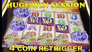 Buffalo Gold | Huge Win w/4 Coin Retrigger