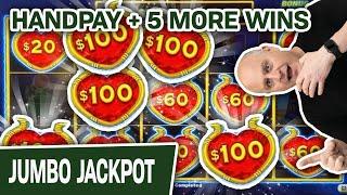 HUGE HANDPAY on Dollar Storm  Five Additional Wins, Playing $50 Per Spin