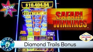 ️ New - Safari Winnings Diamond Trails Slot Machine Bonus
