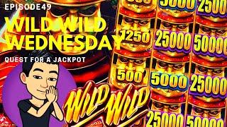 WILD WILD WEDNESDAY! QUEST FOR A JACKPOT [EP 49]  WILD WILD SAMURAI Slot Machine (Aristocrat)