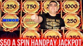 1st Spin Bonus & HADNPAY JACKPOT On High Limit Dragon Link Slot - $50 A Spin | SE-1 | EP-27