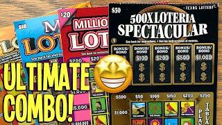 ULTIMATE COMBO!  EVERY LOTERIA $50, $20, $10, $5, $3 TEXAS Lottery Scratch Offs