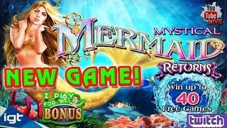MYSTICAL MERMAID RETURNS  NEW GAME AT THE SLOT MUSEUM  LATE NIGHT LIVE CHAT