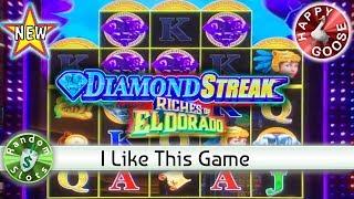 ️ New - Diamond Streak Riches of Eldorado slot machine, 3 Nice Sessions, Bonus