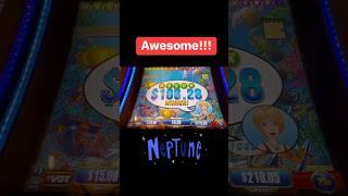 How much is that bonus?!!! Neptune’s Gold slot machine!! #casino #slotjackpot