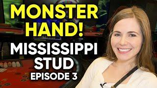 MONSTER HAND! Mississippi Stud Poker! GREAT WIN!! $1500 Buy In! Episode 3