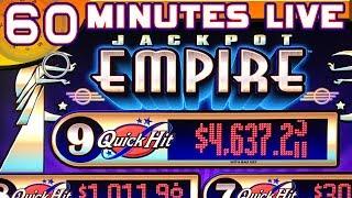 60 MINUTES LIVE * JACKPOT EMPIRE QUICK HITS *  LIVE FROM THE SLOT MUSEUM