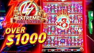 5 DRAGONS GOLD!!! 8X SCREEN  MEGA BONUS!! EXTREME FREE GAMES - WONDER 4 BOOST Slot Machine in CASINO