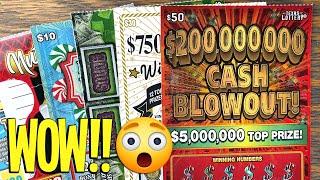 WOW!!  $50 $200,000,000 Cash  $210 TEXAS LOTTERY Scratch Offs