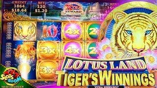Lotus Land Tiger's Winnings BIG WIN BONUSES!!! 1c Konami Slots