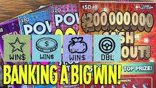 BANKING a BIG WIN  $50 Cash Blowout!  $160 TEXAS LOTTERY Scratch Offs