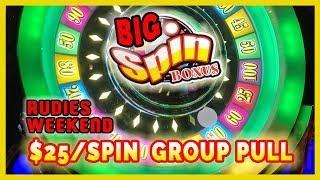 $25/SPIN GROUP SLOT PULL Cash SPIN  RUDIES Weekend 2018 Video  Brian Christopher Slots
