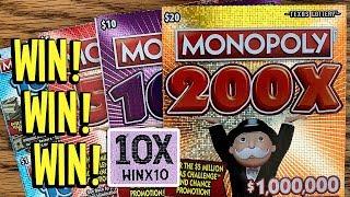 **NEW** $100 in MONOPOLY TICKETS!  10X + MULTIPLE MATCHES!  TX Lottery Scratch Offs