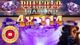 BUFFALO DIAMOND BONUS  114 FREE SPINS  4X MULTIPLIER