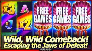 Wild, Wild Pearl Slot Machine - Comeback Free Spins Bonus, Escaping the Jaws of Defeat!