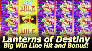 Lanterns of Destiny BIG WIN Line Hit, Picking Feature and Free Games Bonus!