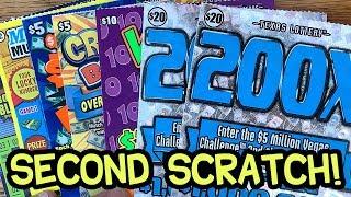 **$85 IN TICKETS!** 2X $20 200X, 2X NEW Wild 10s + MORE!  TEXAS LOTTERY Scratch Off Tickets