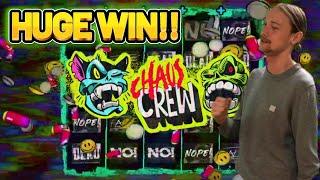 HUGE WIN!! CHAOS CREW BIG WIN - ONLINE CASINO SLOT FROM CASINODADDY LIVE STREAM