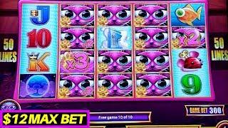 Wonder 4 Tall Fortunes MISS KITTY GOLD Slot Machine BIG WIN-$12 Max Bet | Live Slot Play/NG Slot