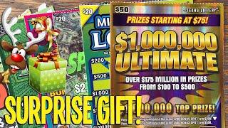 SURPRISE GIFT!  $50 $1,000,000 Ultimate  $160 TEXAS LOTTERY Scratch Offs