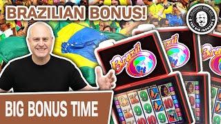 BIG BRAZIL BONUS Playing Slots!  Triple Star Action Too